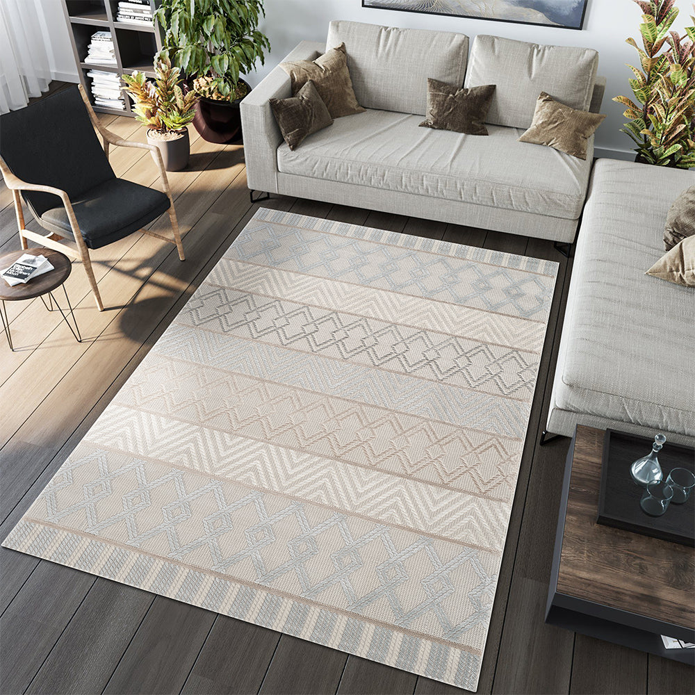 Camber Geometric Blue Rug