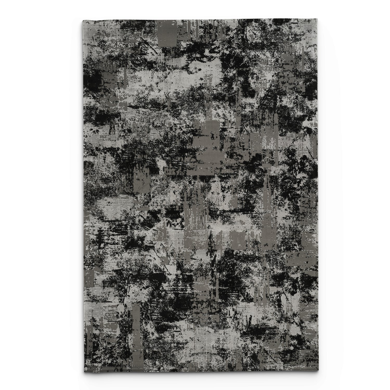 Stonehaven Flora Contemporary Black & White Rug