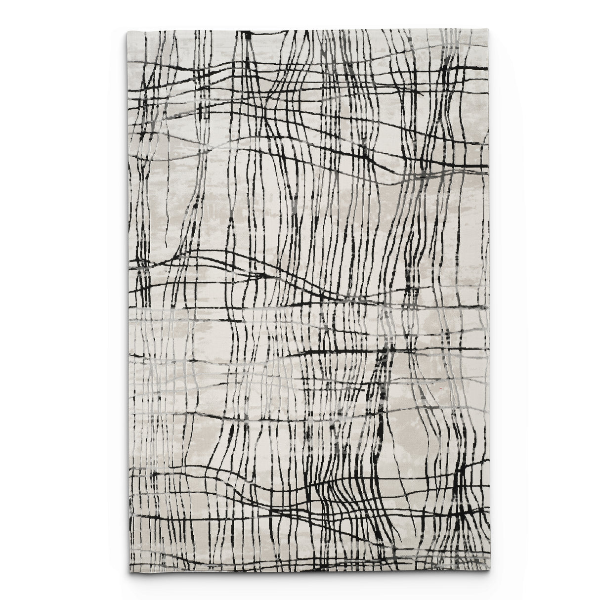 Stonehaven Marble Contemporary Black & White Rug