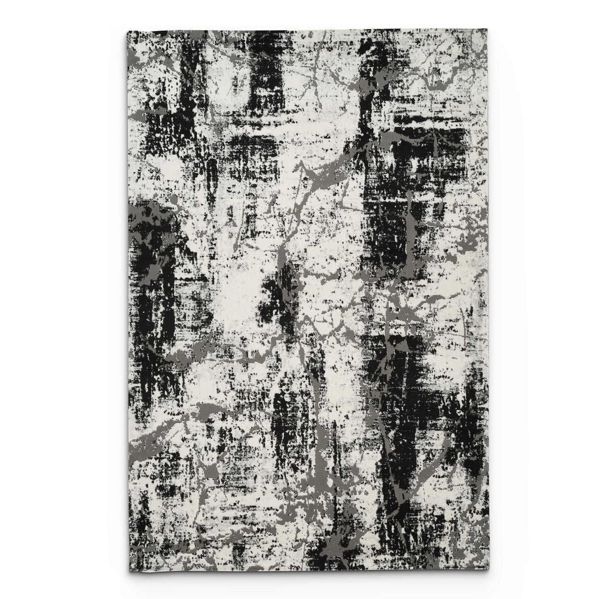 Stonehaven Moss Contemporary Black & White Rug