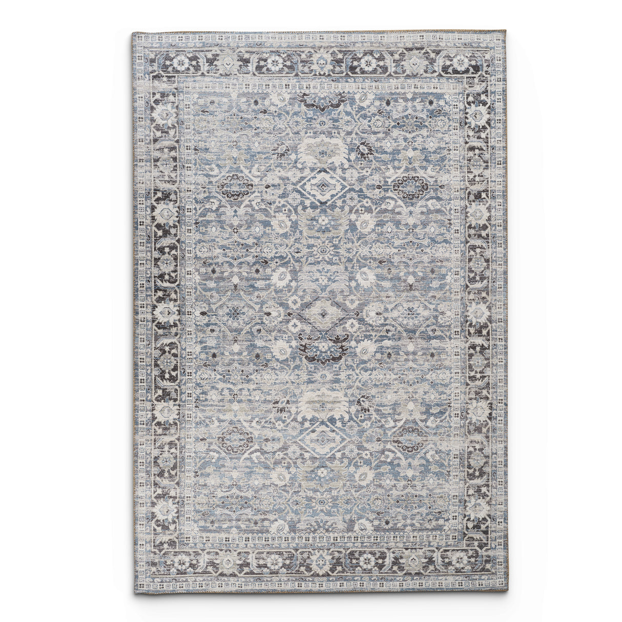 Portobello Ashen Traditional Blue Rug