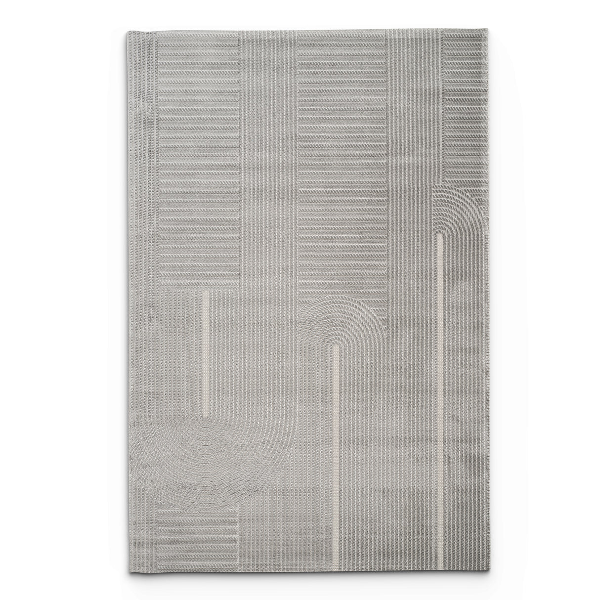 Camber Auburn Geometric Grey & Silver Rug