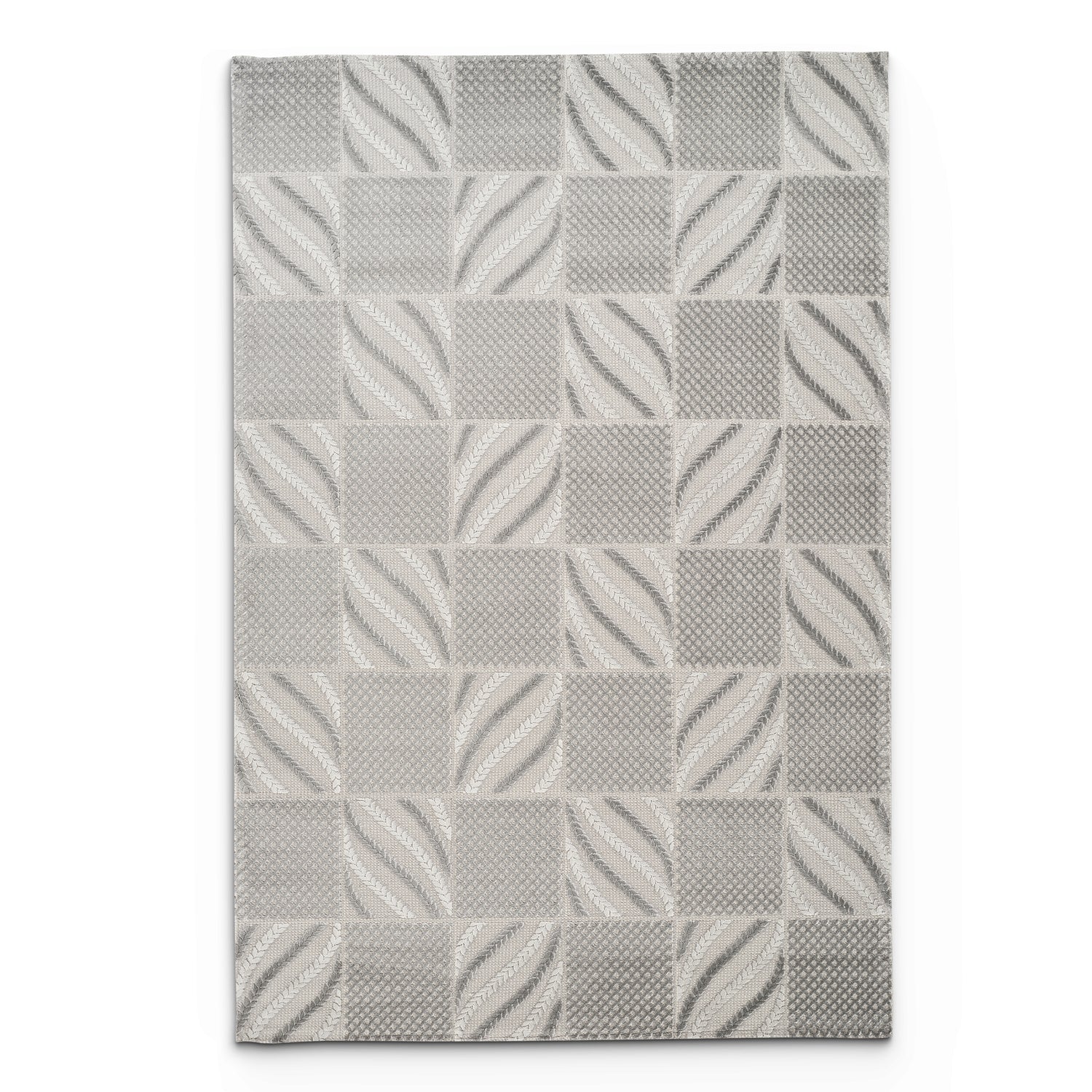 Camber Ridge Geometric Grey & Silver Rug