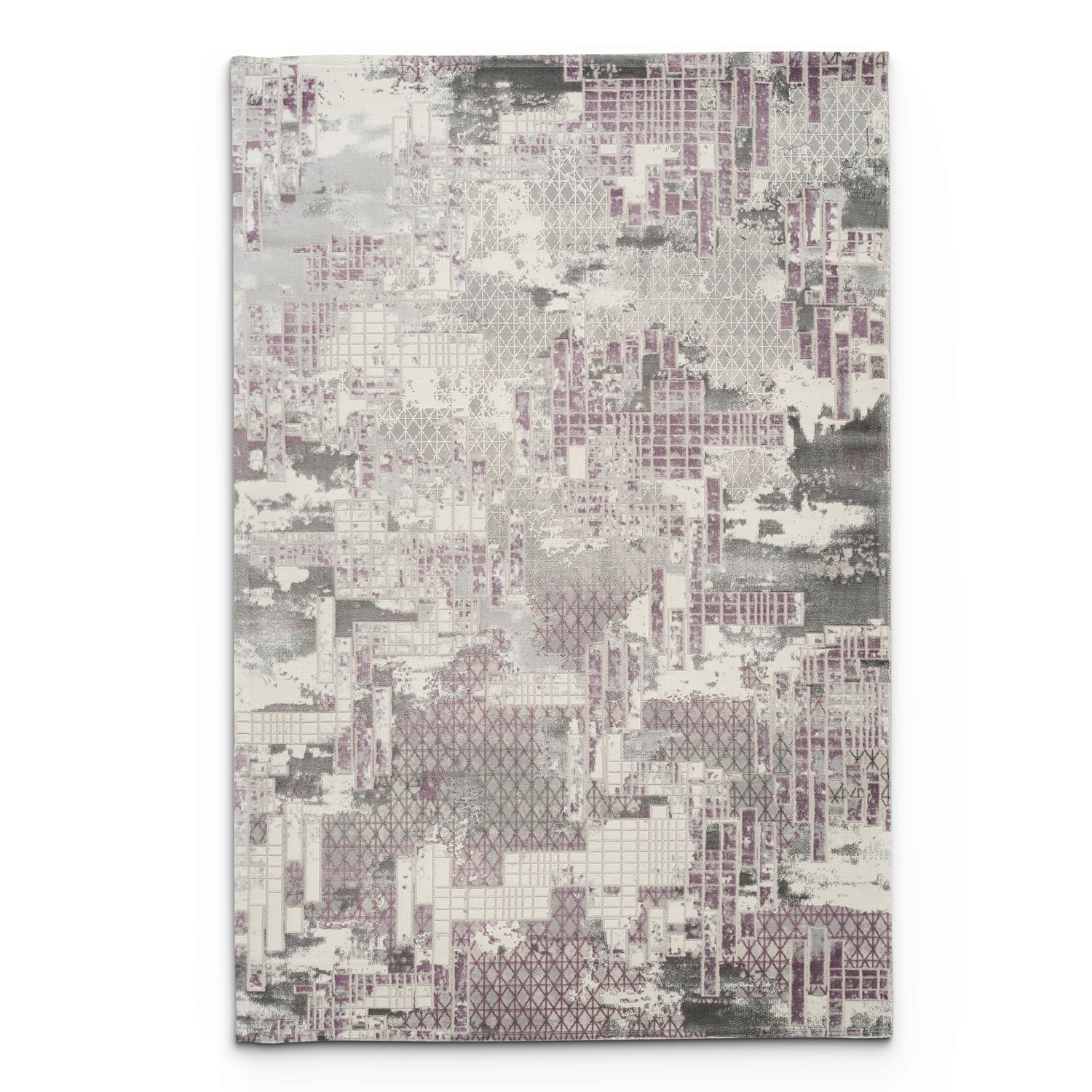 Stonehaven Moor Contemporary Grey & Silver Rug