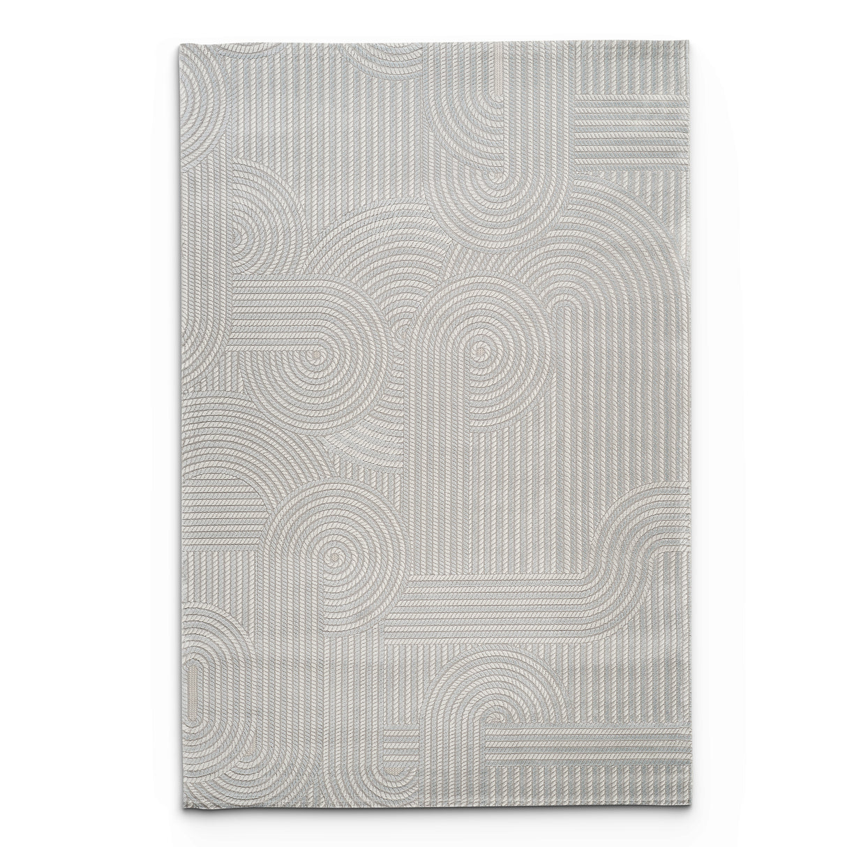 Camber Snow Geometric Blue Rug