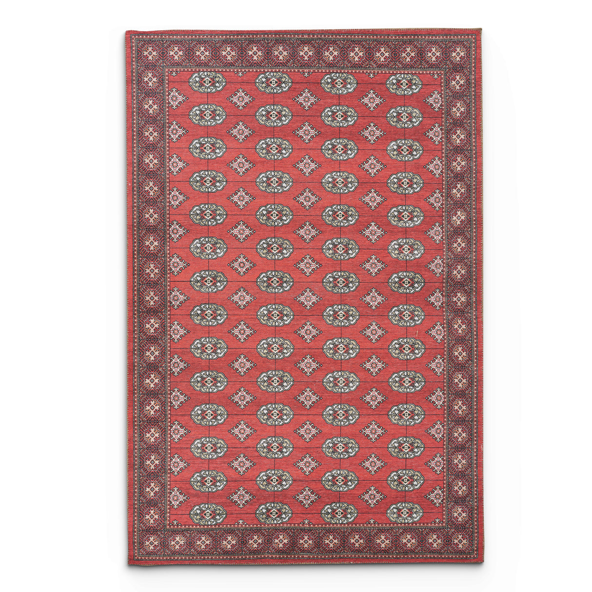 Portobello Elm Traditional Red & Burgundy Rug