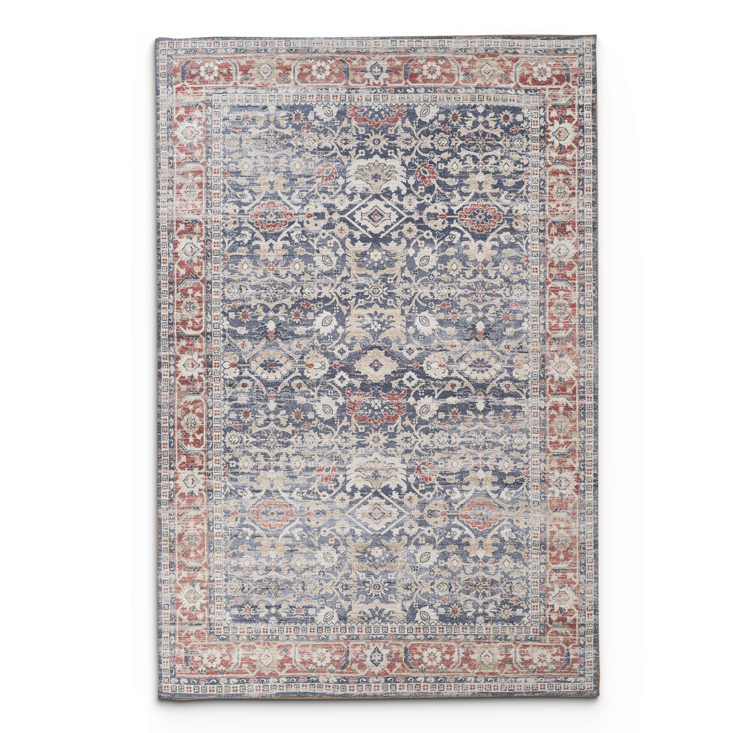 Portobello Myrrh Traditional Red & Burgundy Rug