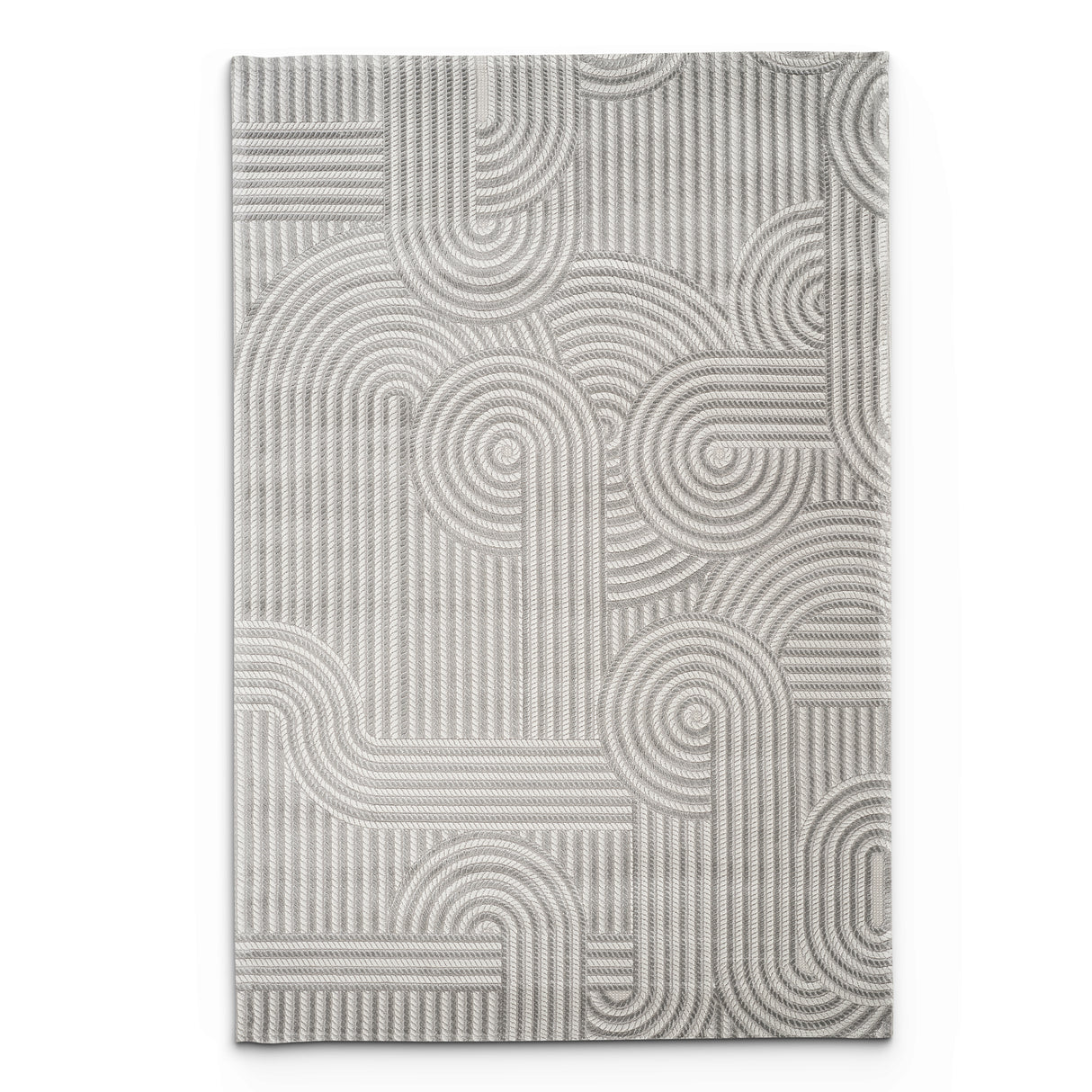 Camber Hollow Geometric Grey & Silver Rug