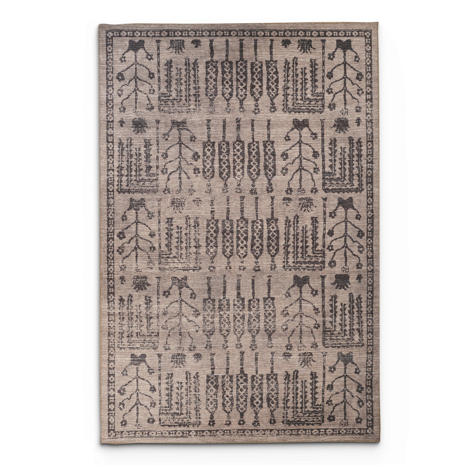 Portobello Vale Traditional Brown & Taupe Rug