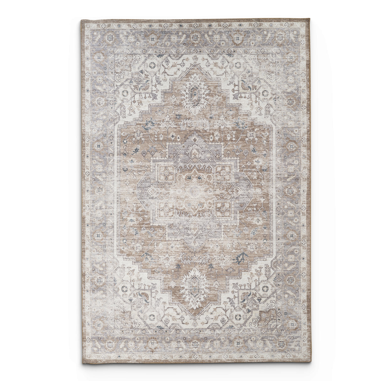Portobello Terra Traditional Brown & Taupe Rug