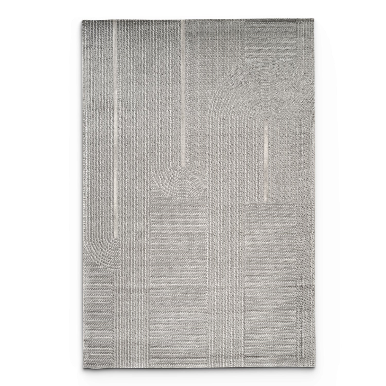 Camber Berry Geometric Grey & Silver Rug