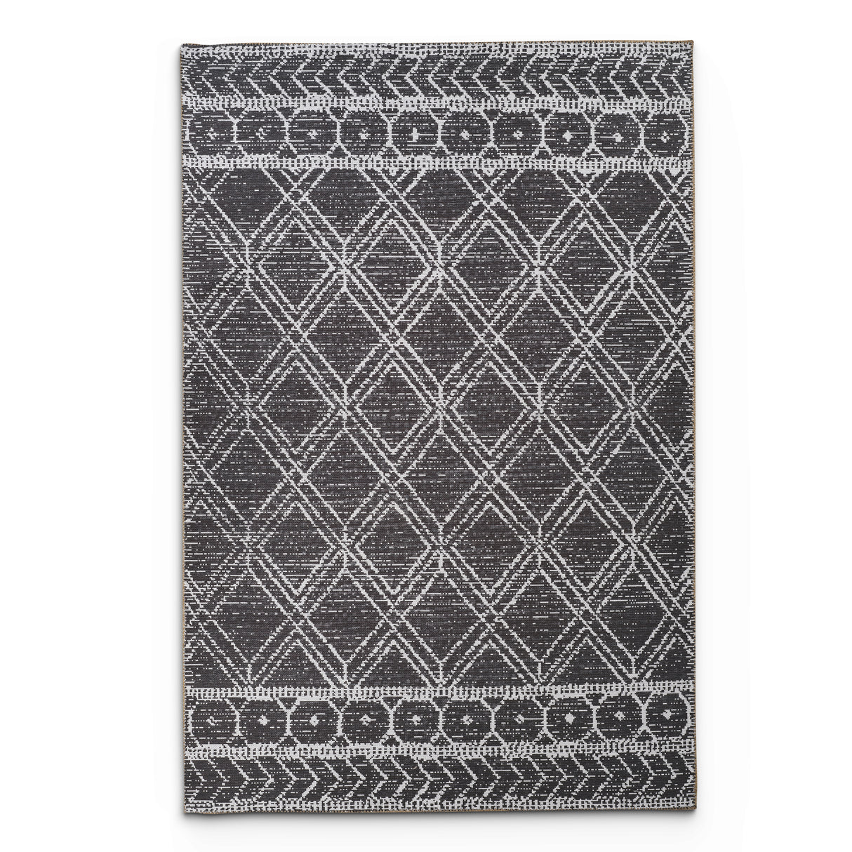 Portobello Fennel Traditional Black & White Rug