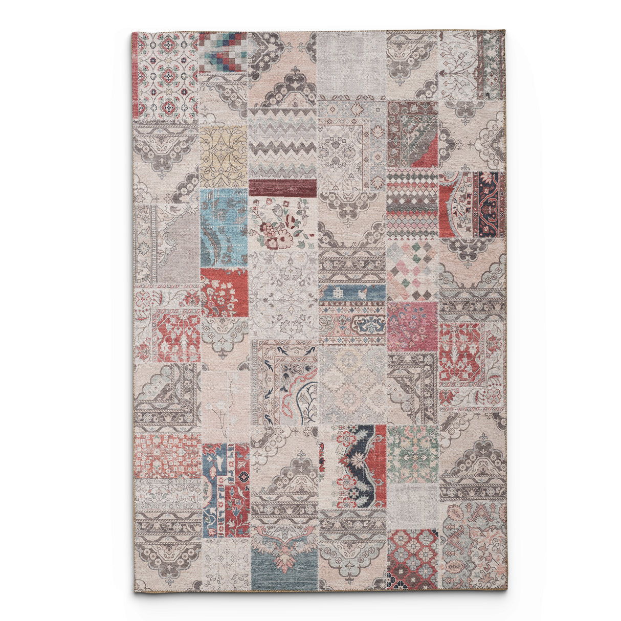 Portobello Olive Traditional Multicolour Rug