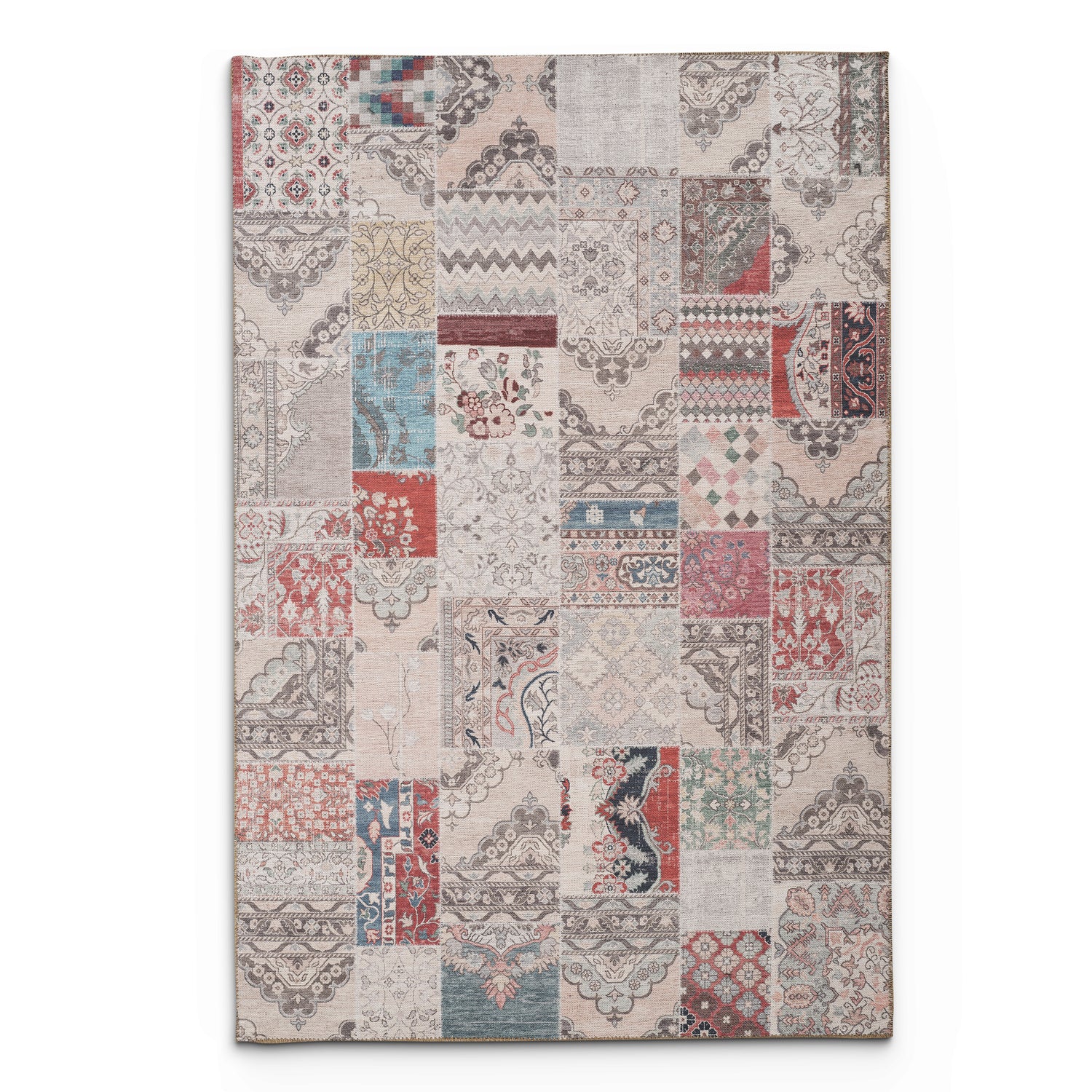 Portobello Olive Traditional Multicolour Rug
