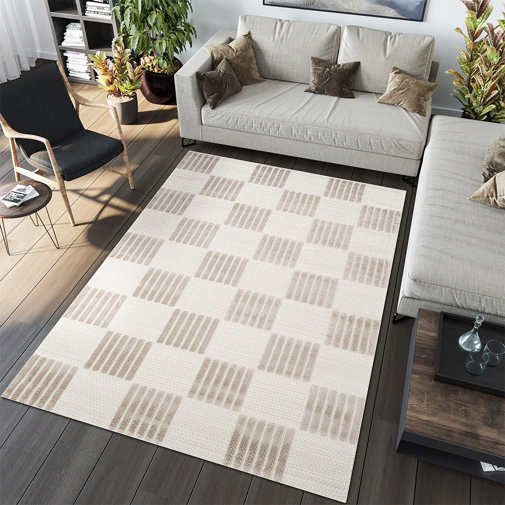 Camber Glimmer Geometric Brown & Taupe Rug