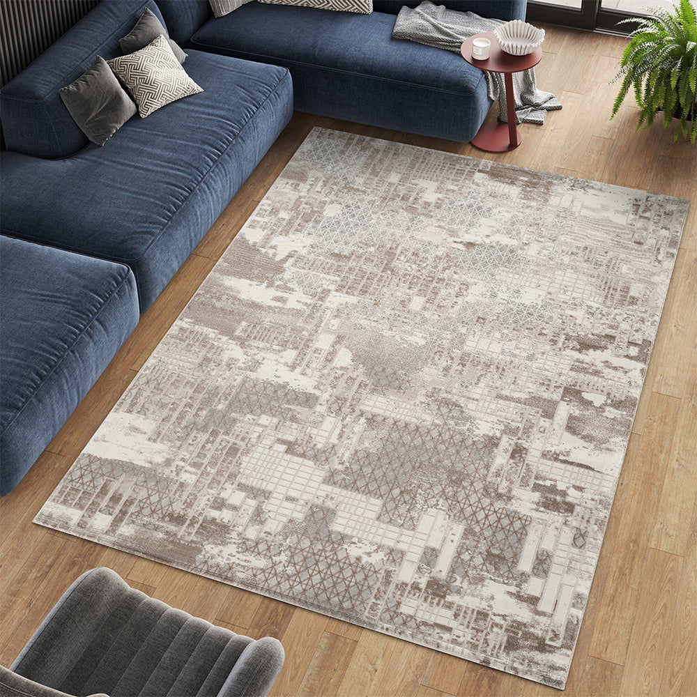 Stonehaven Cloud Contemporary Brown & Taupe Rug