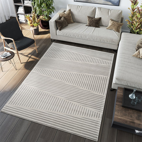 Camber Cypress Geometric Grey & Silver Rug