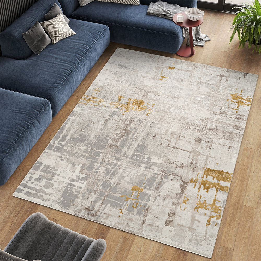 Stonehaven Slate Contemporary Brown & Taupe Rug