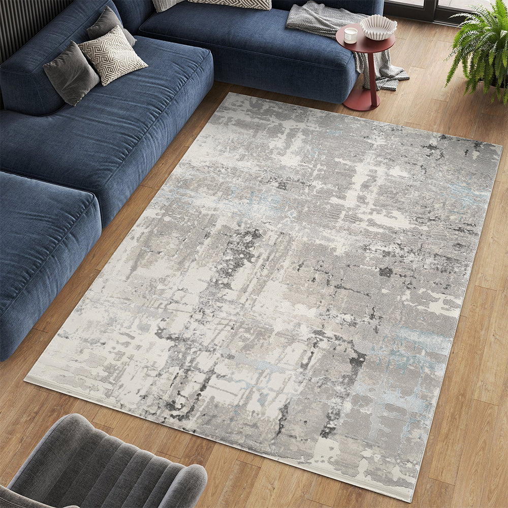 Stonehaven Loam Contemporary Blue Rug