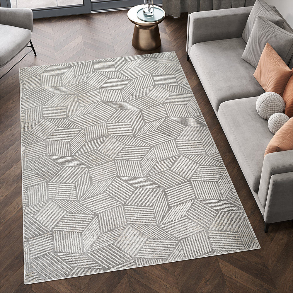 Rainbow Pine Contemporary Brown & Taupe Rug