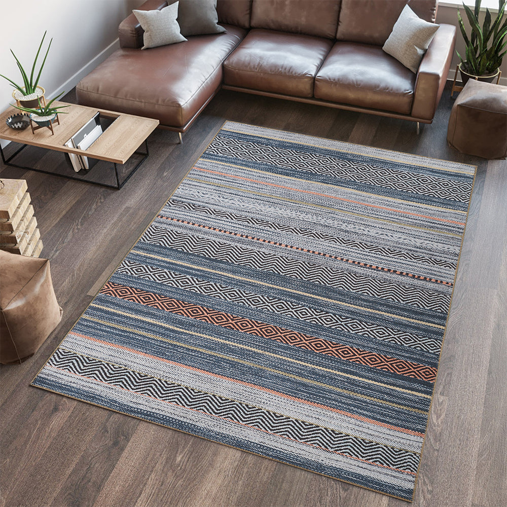 Portobello Twilight Traditional Blue Rug