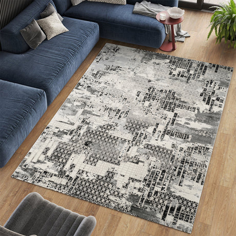 Stonehaven Gaia Contemporary Black & White Rug