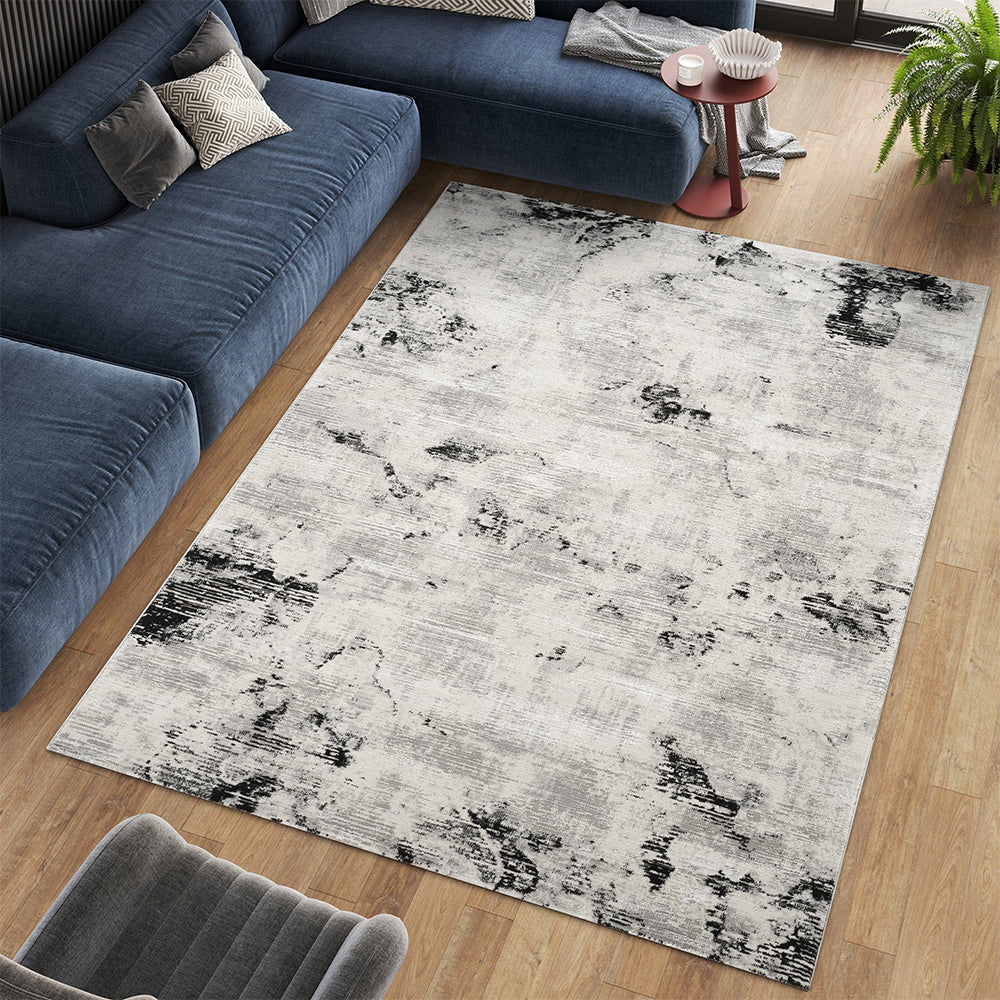 Stonehaven Orchid Contemporary Black & White Rug