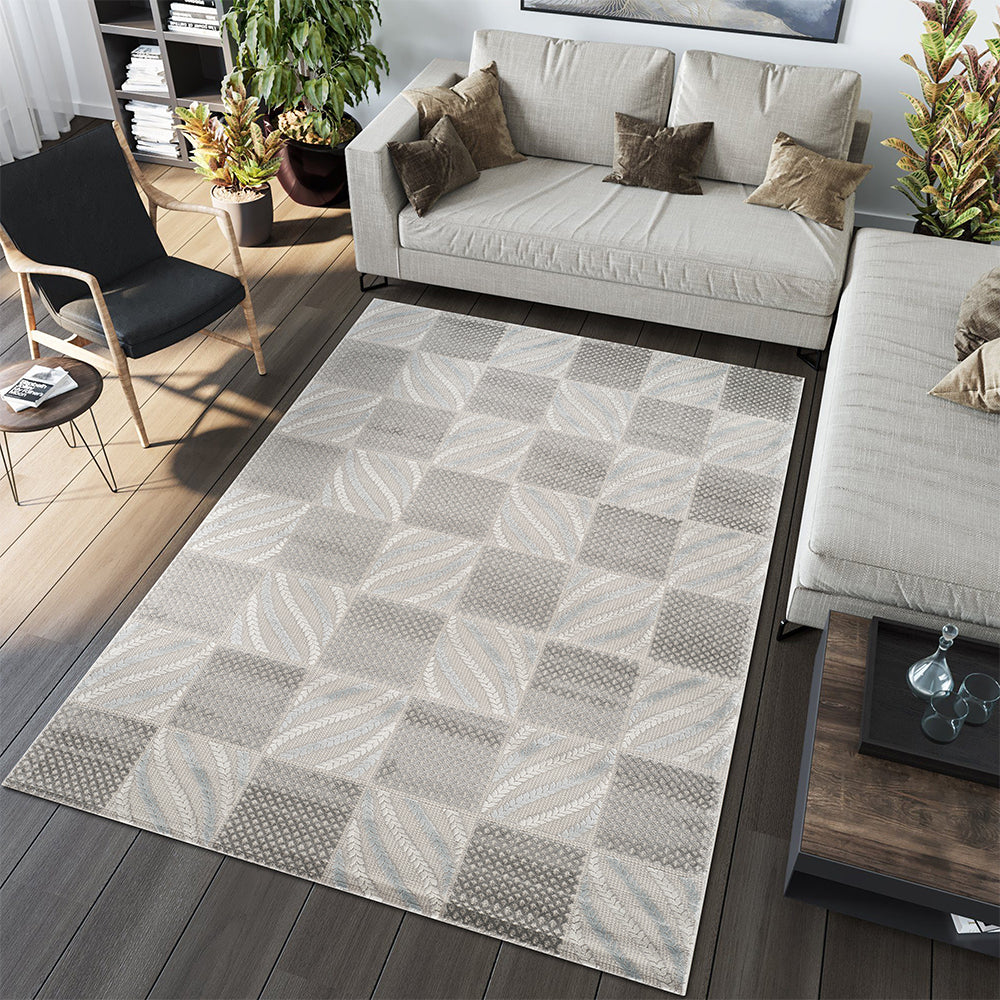 Camber Lapis Geometric Blue Rug