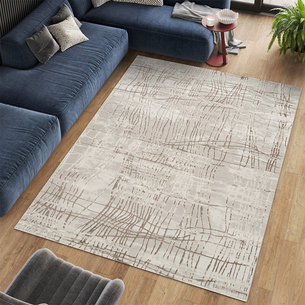 Stonehaven Clay Contemporary Brown & Taupe Rug