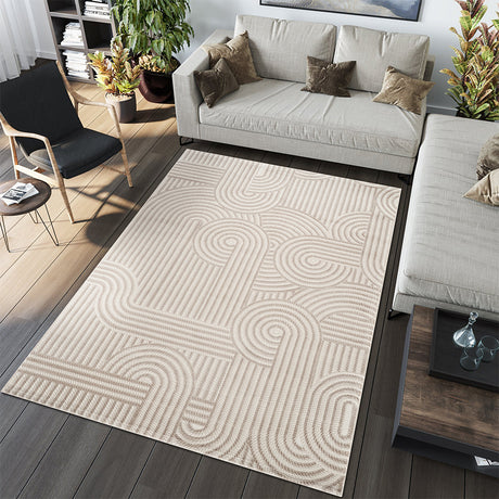 Camber Stone Geometric Brown & Taupe Rug