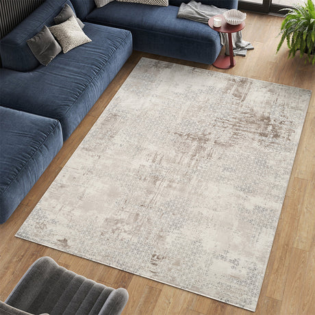 Stonehaven Berry Contemporary Brown & Taupe Rug