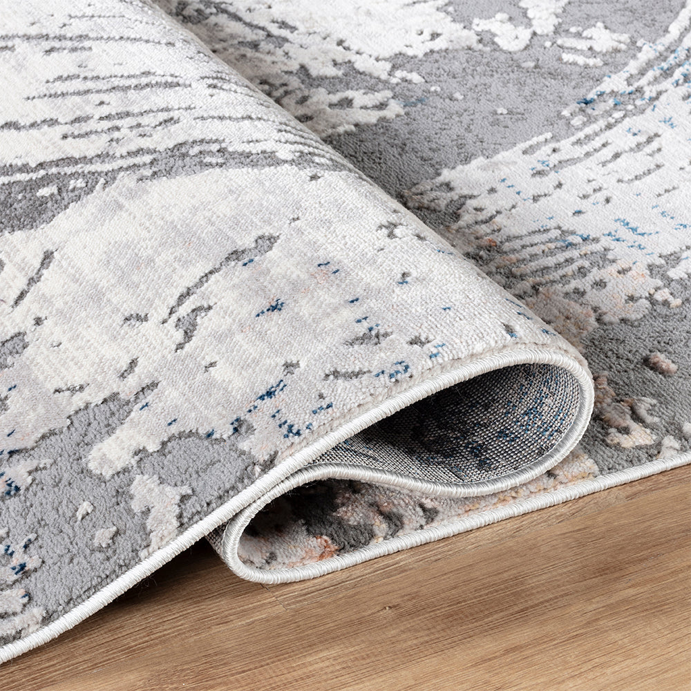 Rainbow Sorrel Contemporary Grey & Silver Rug