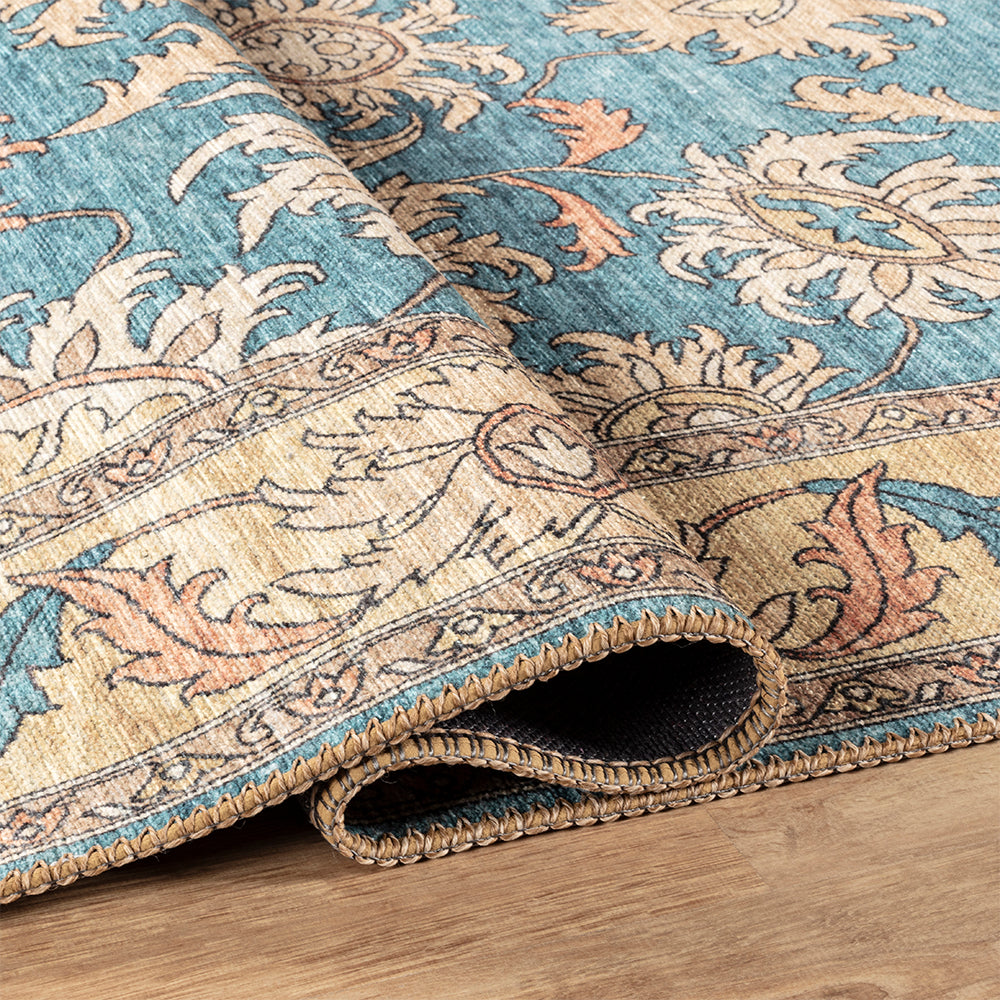 Portobello Aria Traditional Orange & Yellow Rug