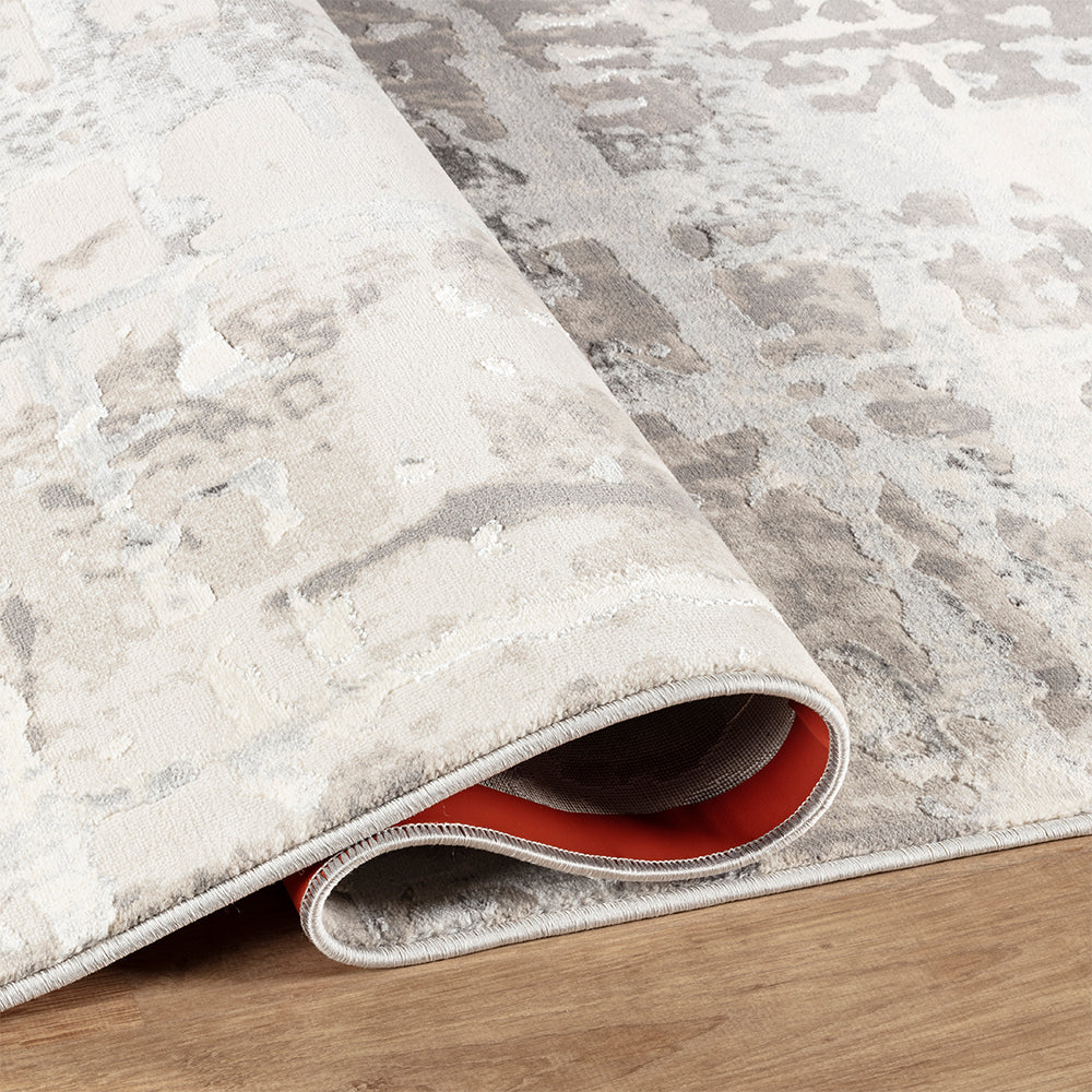Stonehaven Rain Contemporary Grey & Silver Rug