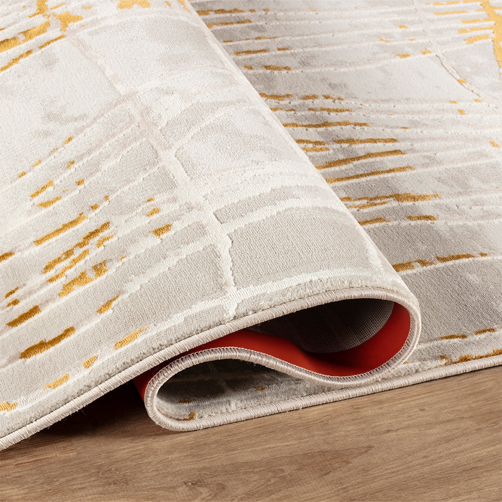 Stonehaven Amber Contemporary Brown & Taupe Rug