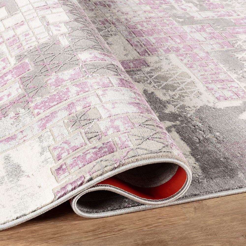 Stonehaven Moor Contemporary Grey & Silver Rug