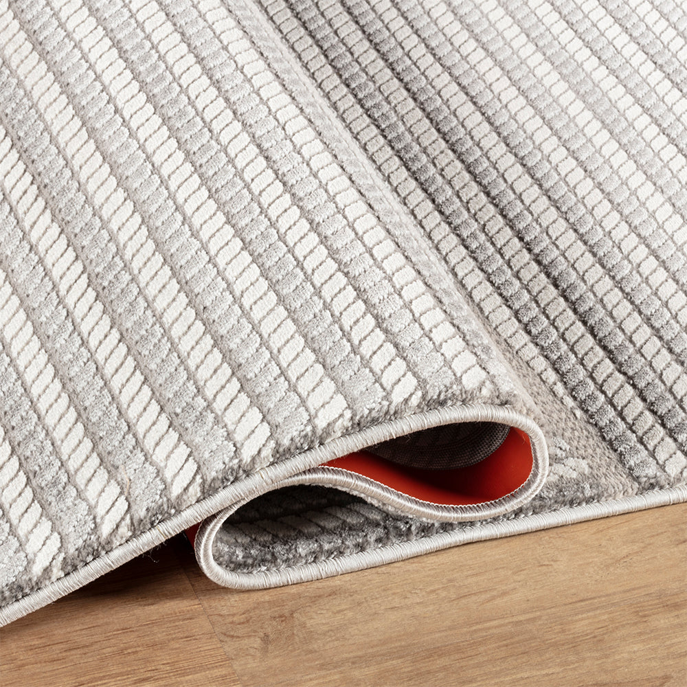 Camber Cypress Geometric Grey & Silver Rug