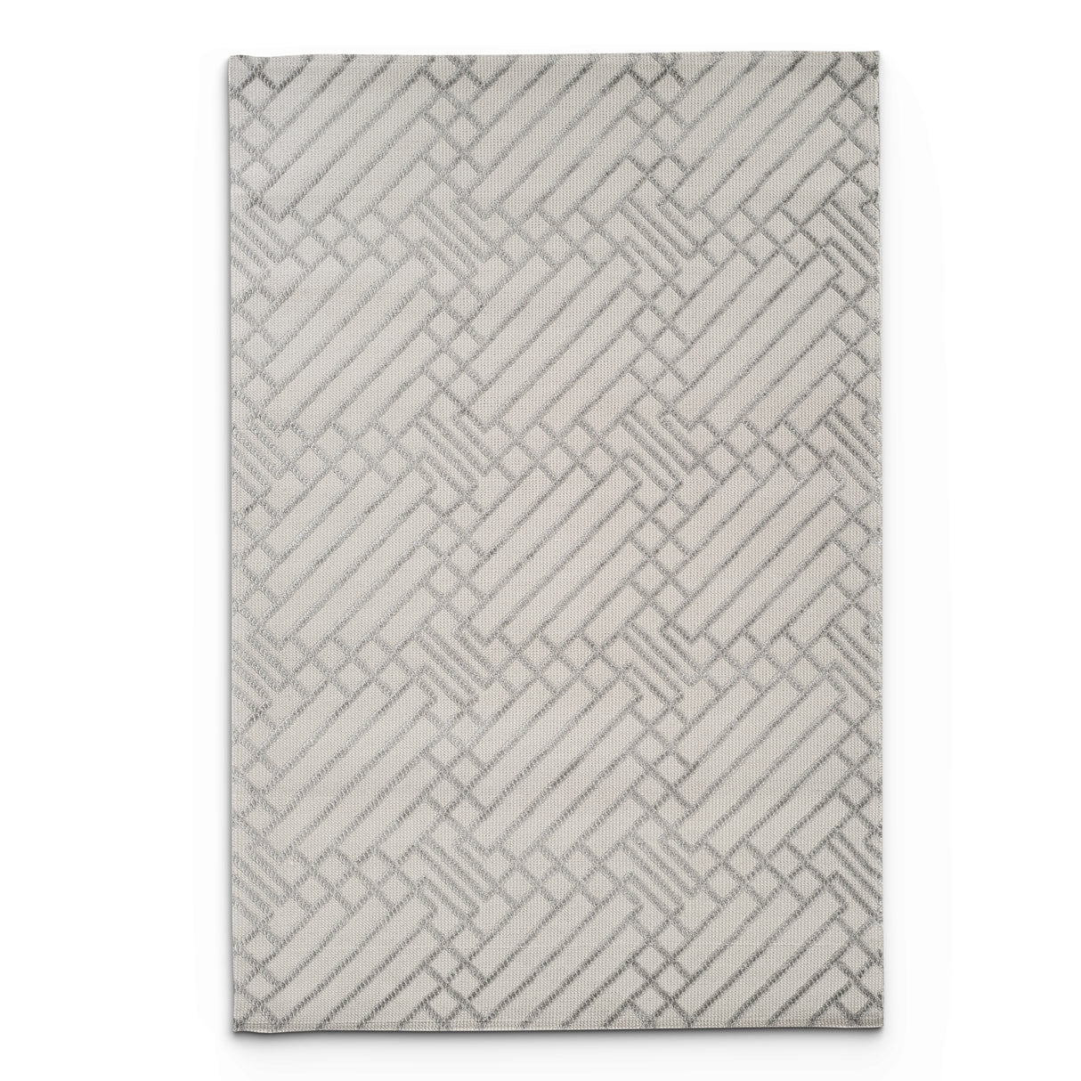 Camber Dusty Geometric Grey & Silver Rug