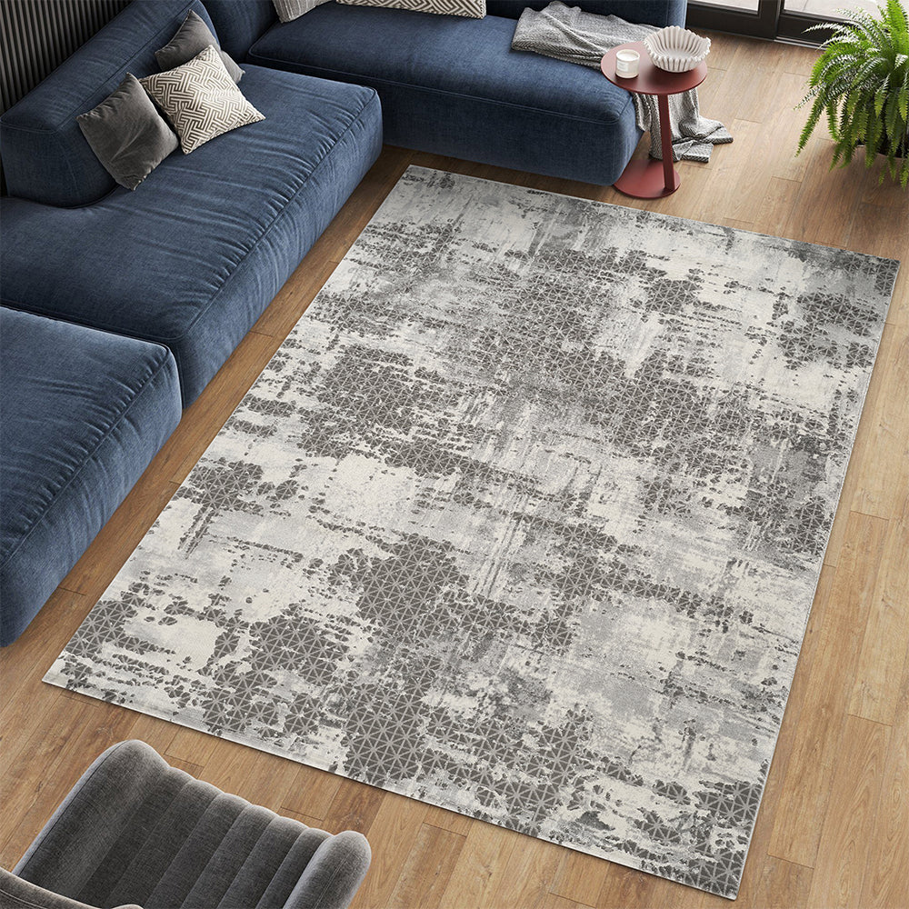 Stonehaven Sora Contemporary Grey & Silver Rug
