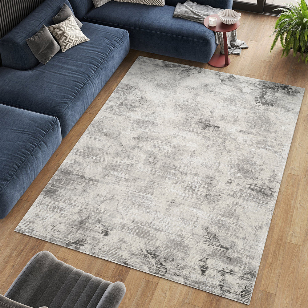 Stonehaven Ashen Contemporary Grey & Silver Rug