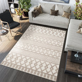 Camber Geometric Brown & Taupe Rug