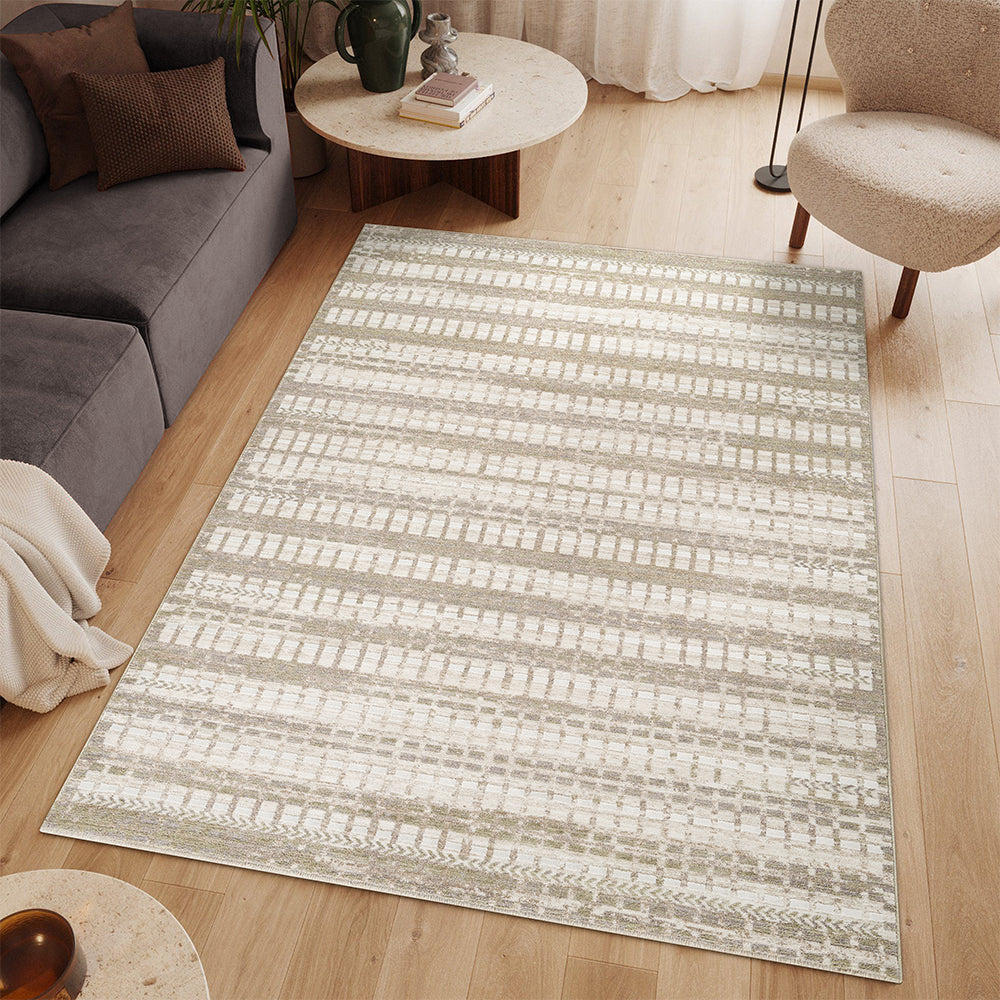 Woolly Ivory Bohemian Brown & Taupe Rug