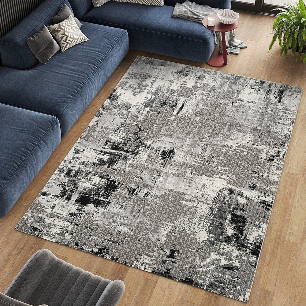 Stonehaven Breeze Contemporary Black & White Rug