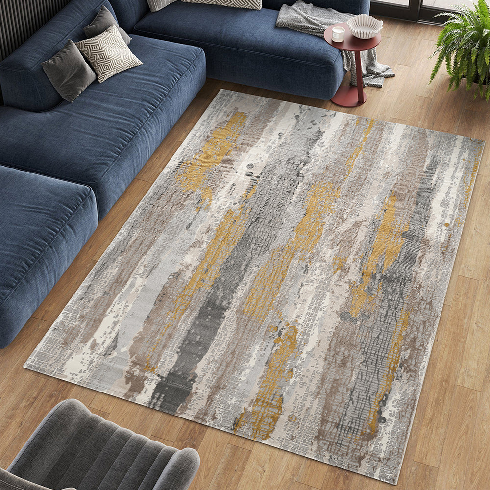 Stonehaven Opal Contemporary Brown & Taupe Rug