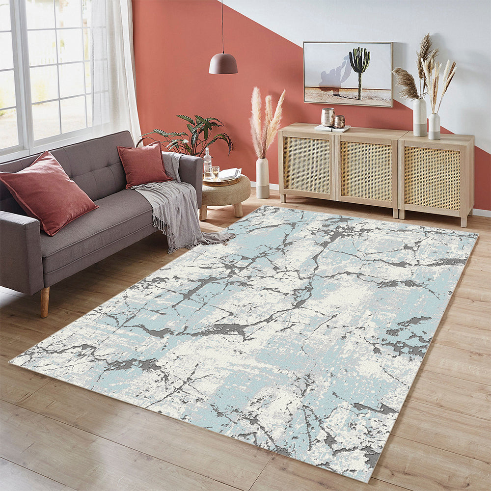 Stonehaven Aether Contemporary Blue Rug