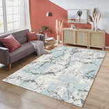 Stonehaven Aether Contemporary Blue Rug
