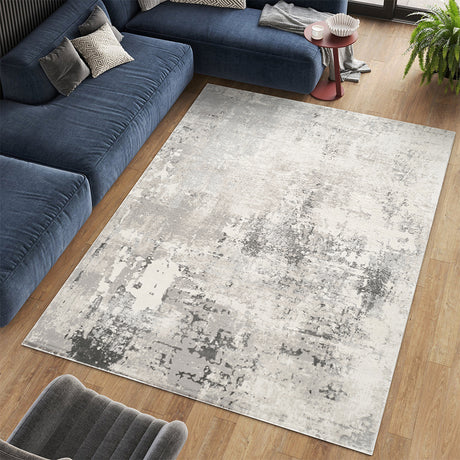 Stonehaven Basil Contemporary Grey & Silver Rug