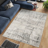 Stonehaven Elm Contemporary Grey & Silver Rug