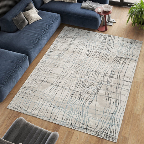 Stonehaven Orchid Contemporary Blue Rug
