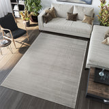 Camber Rust Geometric Grey & Silver Rug